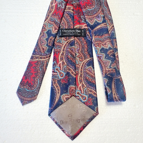 Vintage Christian Dior All Silk Blue Tie WPL 125. - Picture 6 of 10